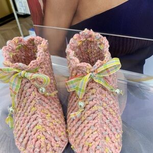 Crochet women slippers size 7-8